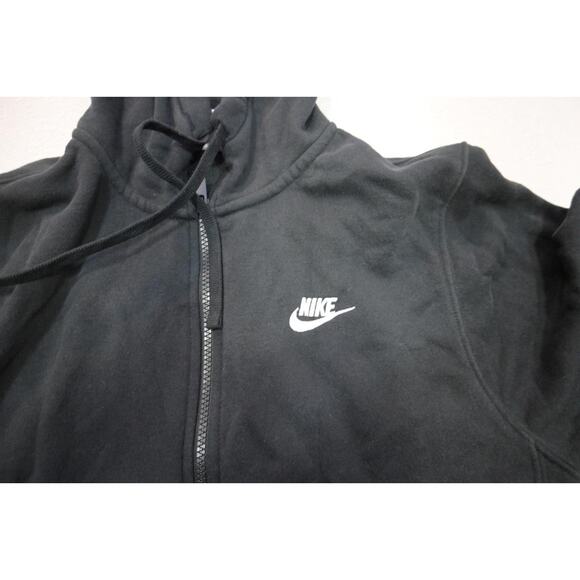 Nike Hoodie Cotton Blend Performance Full Zip Black Athletic Jacket Mens Small - Picture 7 of 9